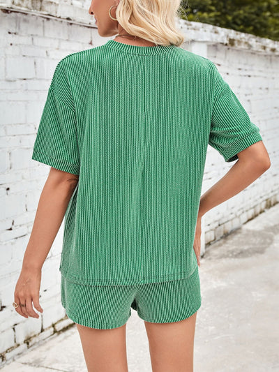 Ava™ | Comfortable ribbed fabric loungewear set