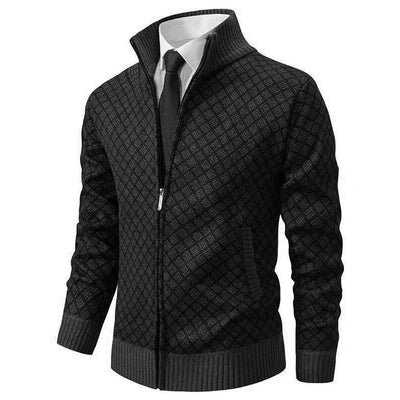 Cage – Diamond-Knit Zip-Up Jacket