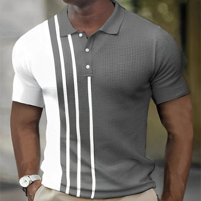 ROMEO – Men’s Polo Shirt with Stylish Stripes – Slim Fit