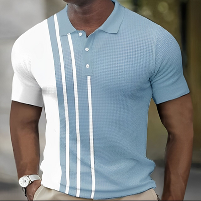 ROMEO – Men’s Polo Shirt with Stylish Stripes – Slim Fit