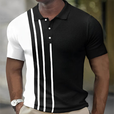 ROMEO – Men’s Polo Shirt with Stylish Stripes – Slim Fit