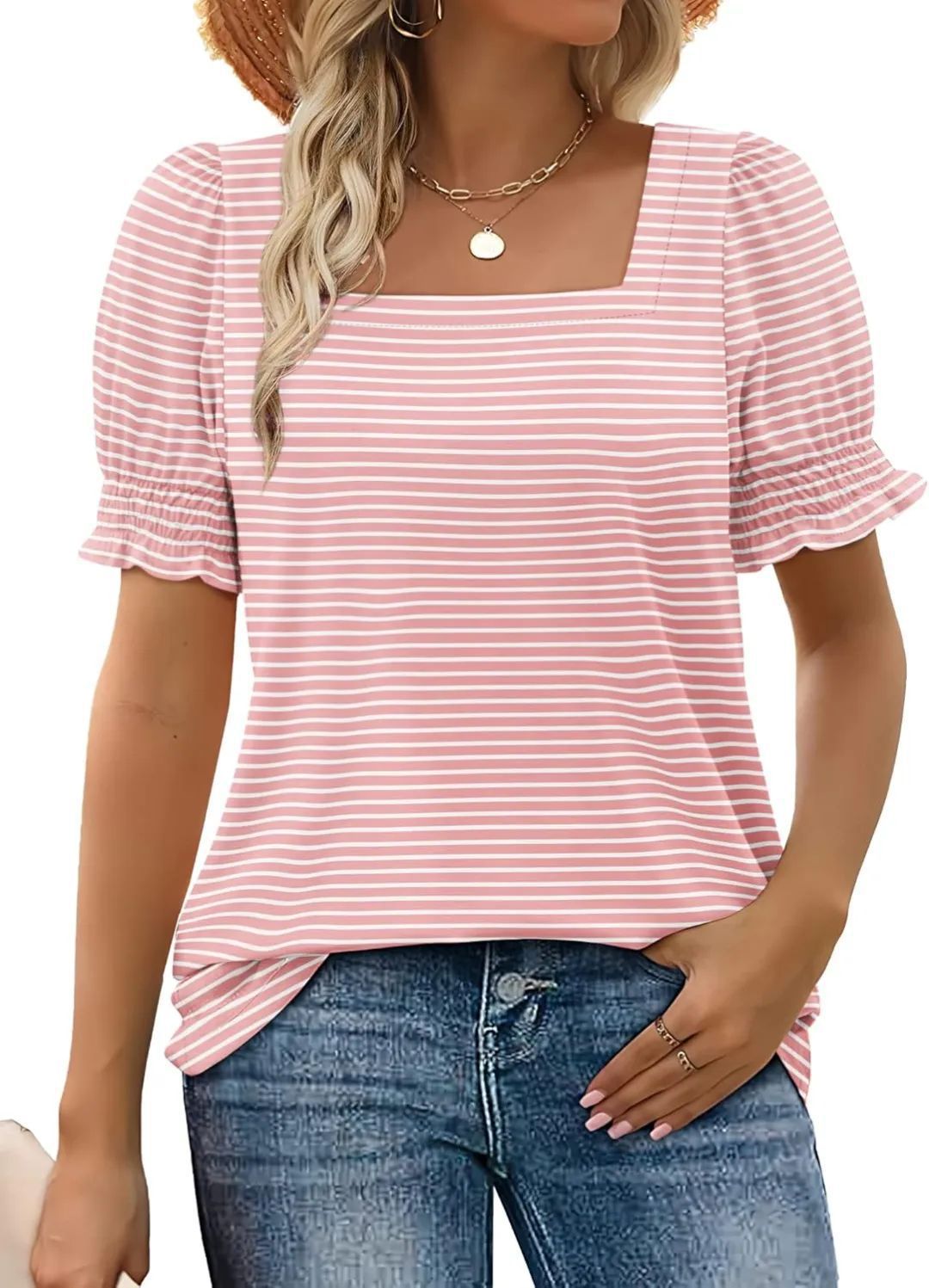 Eira – Square Neck Puff Sleeve Top