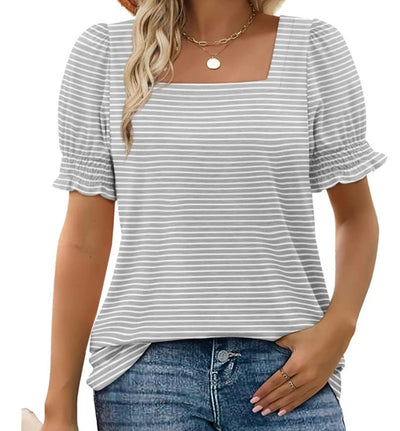 Eira – Square Neck Puff Sleeve Top