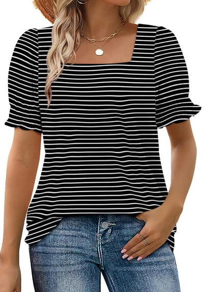 Eira – Square Neck Puff Sleeve Top