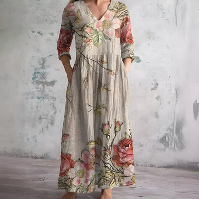 Nadine – Floral Print Maxi Dress