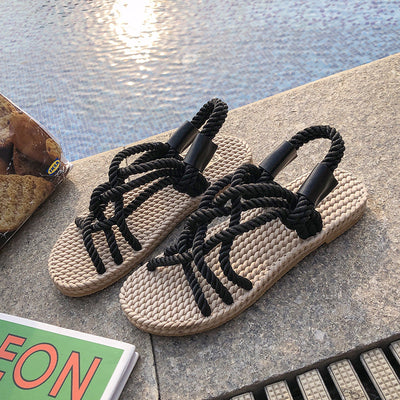 Mariel – Braided Rope Sandals