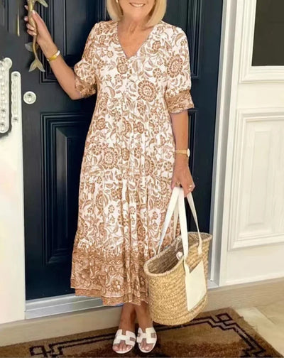 Aiza – Floral Print Midi Dress