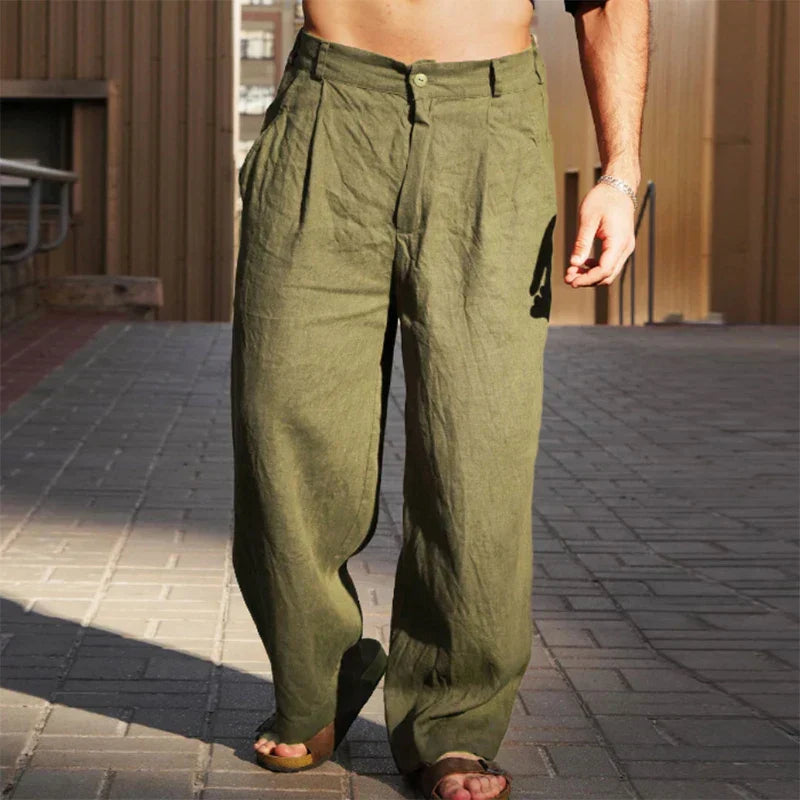 DARIO | WIDE-LEG LINEN TROUSERS