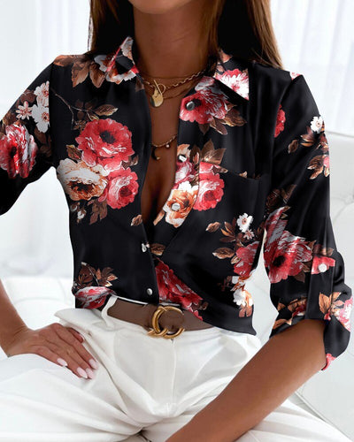 Elowen | Chic Long-Sleeve Blouse with Button Detail