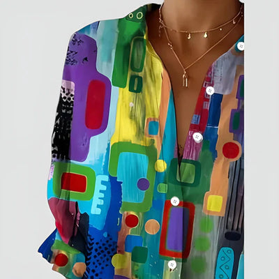 Maja™ | Blouse with colourful design