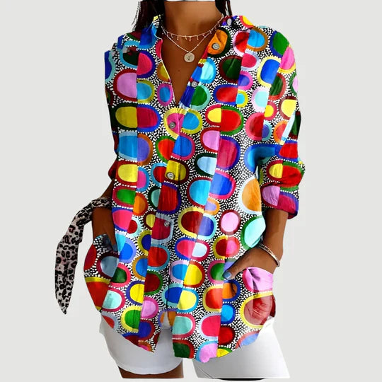 Maja™ | Blouse with colourful design
