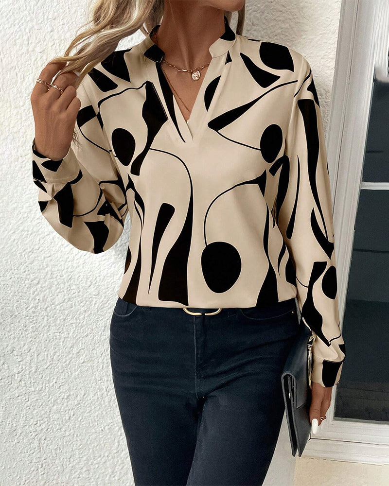 Selene | Chic Elegant Blouse with Opulent Design and Long Sleeves