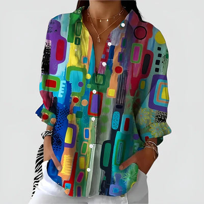 Maja™ | Blouse with colourful design