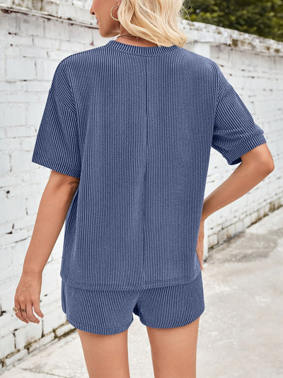 Ava™ | Comfortable ribbed fabric loungewear set
