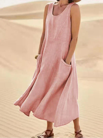 Anya – Sleeveless Flowy Midi Dress